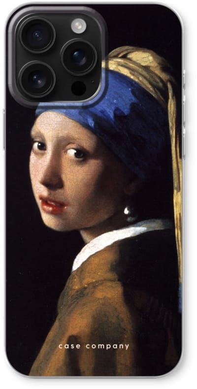 Case Company® - Hoesje geschikt voor iPhone 16 Pro Max hoesje - The Pearl Earring - Soft Cover Telefoonhoesje - Bescherming aan alle Kanten en Schermrand