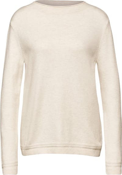 Street One Trui met rolzoom oak beige melange maat 40