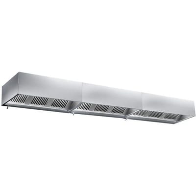 GGM Gastro Kastenhaube - 5000mm - mit Filter & Lampe Zilver