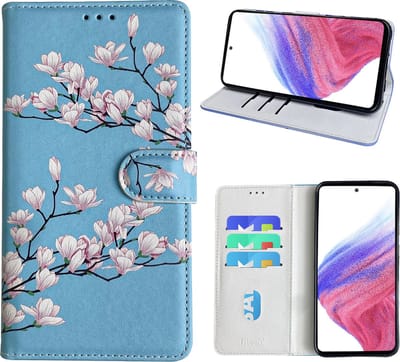 Hoesje geschikt voor Samsung Galaxy A53 Bookcase met blossom bloemen print