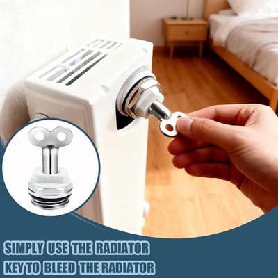 5 Stuks Radiator Ontluchtingsventielen met 2 Sleutels, 1/2 Inch Handmatig Ontluchtingsschroef