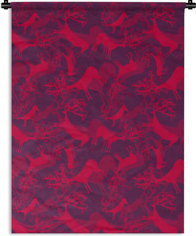 Wandkleed - Wanddoek - Hert - Patroon - Kleuren - 150x200 cm - Wandtapijt