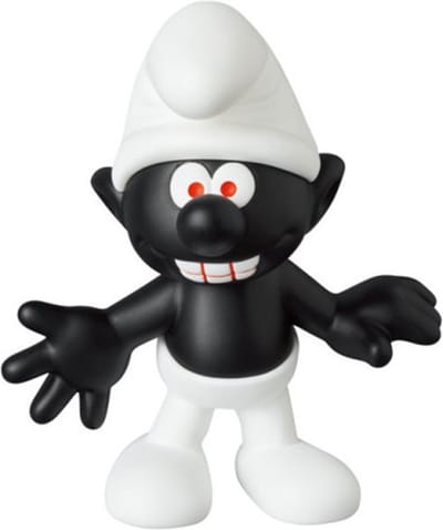 Medicom en de Smurfen - Boze Smurf tussenholte tanden rood - Verzamelobject op blister - 8 cm