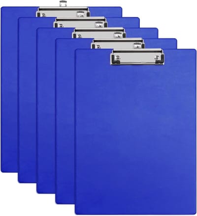 A4 Clipboard van PVC en karton in blauw, ideaal voor school, kantoor en creatief gebruik