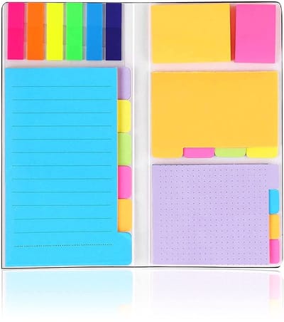 Dailygoody - Sticky Notes Set - Beschrijfbare Etiketten - Draagbaar Ontwerp - 5 Formaten - Perfect voor Kantoor en Huishouden - Handig voor School en