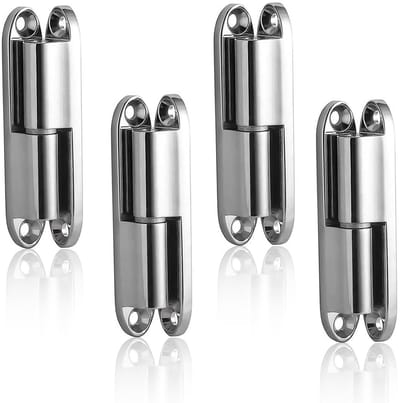 Dailygoods- Deurscharnieren 4 Stuks - Draaibaar - Zinklegering - Stabiel - Afneembaar - Geschikt voor Kastdeuren/Kamerdeuren - Scharnieren