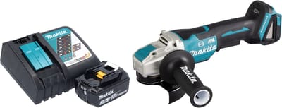 Makita DGA 520 RF1X1 accu haakse slijper 18 V 125 mm X-LOCK Brushless + 1x oplaadbare accu 3.0 Ah + lader