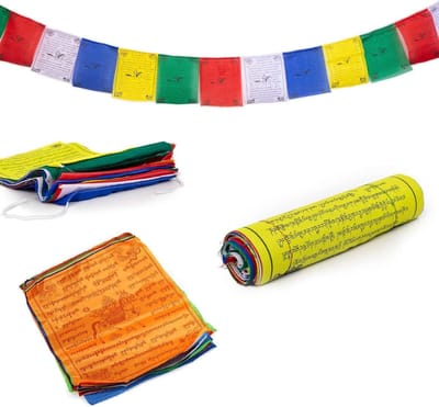 Tibetaanse Gebedsvlaggen voor Boeddhistische Altaren en Meditatieruimtes - Buitendecoratie - 20 Pagina's - 6 Meter Lengte