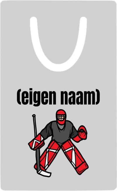 Hacebo® - ijshockey keeper met eigen naam metalen boekenlegger - Ijshockey - atleten - iemand die houdt van ijshockey - verjaardag - cadeau - kado Bladwijzer boekenleggers - 7.6 cm x 5cm