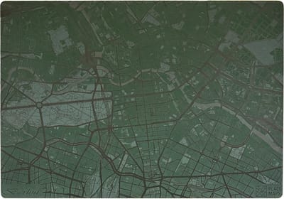 Place Maps Placemat Stadskaart Berlijn - Kunstleer - Cacaobruin - 1 Stuk