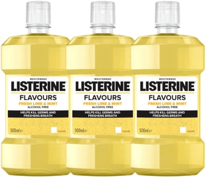 Listerine Fresh Lime & Mint Mondwater - 3 x 500 ml