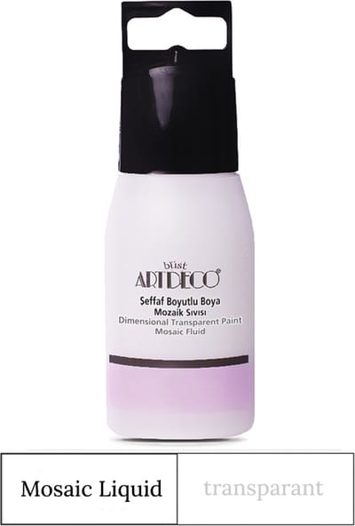 Artdeco Dimensional Paint Mosaic liquid, Relief Paint Protective Liquid, Mosaic Crackle Effect Medium, Dimensionale verf mozaïekvloeistof, Beschermende vloeistof voor 3D-verf - 50 ml