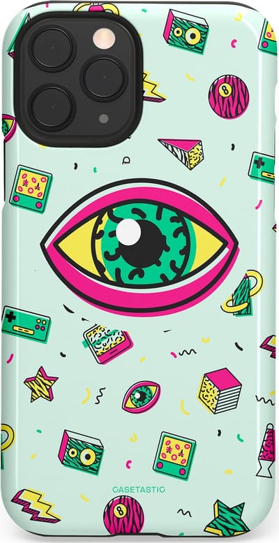 Casetastic Hoesje Geschikt voor Apple iPhone 11 Pro - Stijlvolle Beschermende Duo-layer Case - Retro 80s vibes
