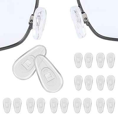 JHUBERS- Neuspads Siliconen - 10 Paar - Antislip - Zachte Neuspads - Transparant - Ergonomisch Ontwerp - Neussteunen