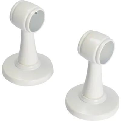 Decomode - Gordijnsteun - Metaal - Gebroken Wit - Voor Roede Dia. 20mm - 2 Stuks