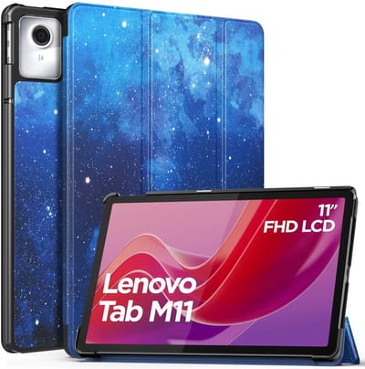 Dailygoods - Lenovo Tab M11 2024 - Beschermcase - Ultra Slim - Blauw Sterrenhemel - Auto Wake/Sleep - Ideaal voor Tabletgebruik - 11 Inch