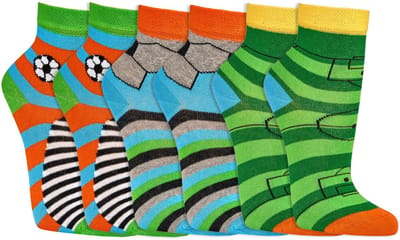 Kindersokken | Grappige sokken | Print: Voetbal | Kleur: Meerkleurig | Maat: Diverse maten | 6 paar