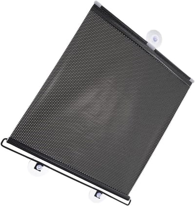 Zonwering Rolgordijn - Verduisterend Gordijn Raam - Privacy Creëren - Zuignap Bevestiging - 125 x 58 cm - Zwart