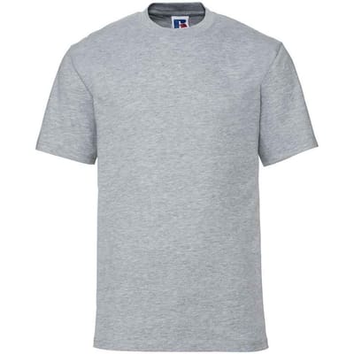 Russell Unisex Super Ringspun Katoen Klassiek T-Shirt voor Volwassenen (Licht Oxford)