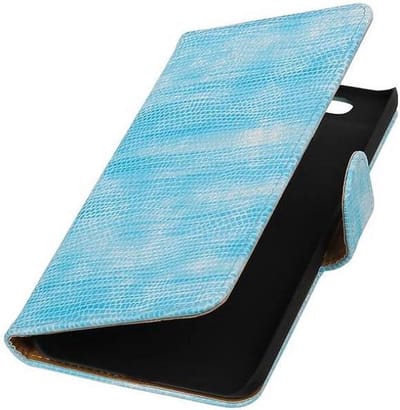 Hagedis Bookstyle Wallet Case Hoesje Geschikt voor Huawei Nexus 6P Turquoise