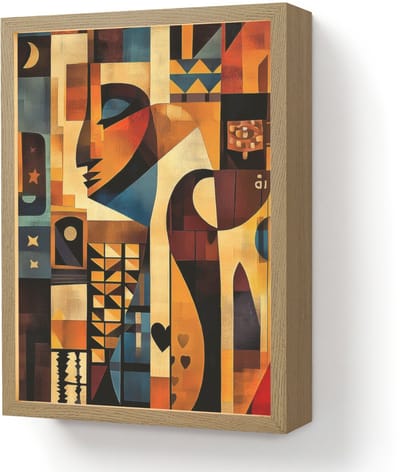 Wandlamp 30x40 cm - Oplaadbaar - Figuren - Abstract - Symbolen - Wandlampen binnen woonkamer - Slaapkamer lamp - Decoratieve nachtlamp - Vloerlamp draadloos
