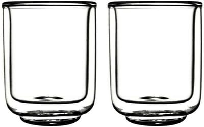 ATTREZZO® Dubbelwandige koffieglazen - Glazen - 60ml - 2 stuks