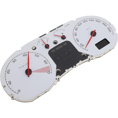 Tableau de bord de voiture Tachymètres automobiles haute précision Remplacement pour Peugeot 307 white