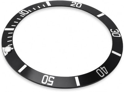 Lichte Vervangring voor Horloges, Aluminium Watch Ring Insert voor Reparatie en Onderhoud van Horloges (Zwart)