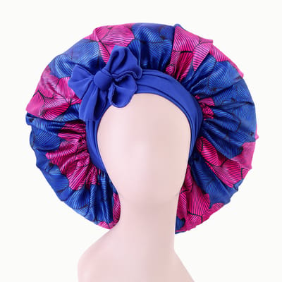 YUBBI Bonnet XL Slaapmuts - Elastische Hoofdband - Nachtmuts - Haarverzorging - Blauw