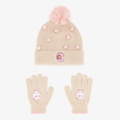 Gabby kinder set muts handschoenen - Beige