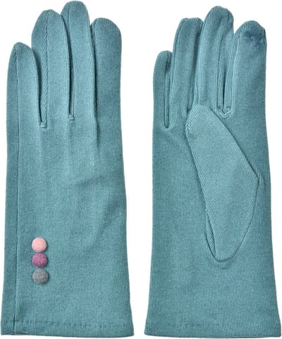 Clayre & Eef Handschoenen Winter 9x23 cm Groen Polyester