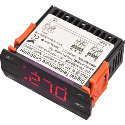 30A Digitale Temperatuurregelaar STC-3000 Intelligente Temperatuurregelaar AC 220V Koelkast zwart