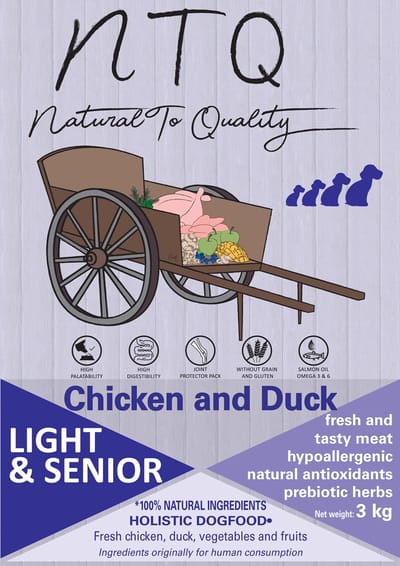 Natural To Quality Senior & light met kip en eend 3 kg