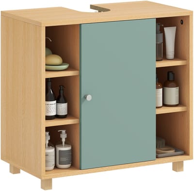 HOMCOM Badkamermeubel - Spaanplaat - 60x33x57cm - Groen