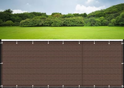 Tuin Privacyscherm - Windscherm Net - Balkon Tuin Bescherming - Eenvoudige Installatie Oogjes - 100 x 950 cm - Bruin