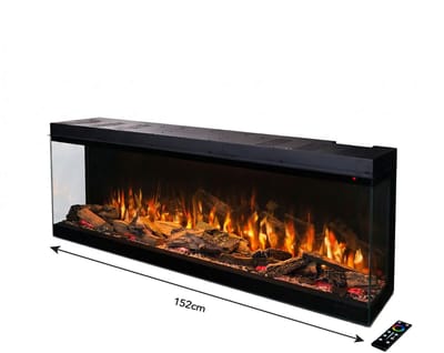 Xaralyn Elektrische inbouwhaard - Fogo Forest 152 - alle kleuren - 1500 Watt verwarming - met afstandsbediening - Cinewall haard - geschikt voor TV 65 inch