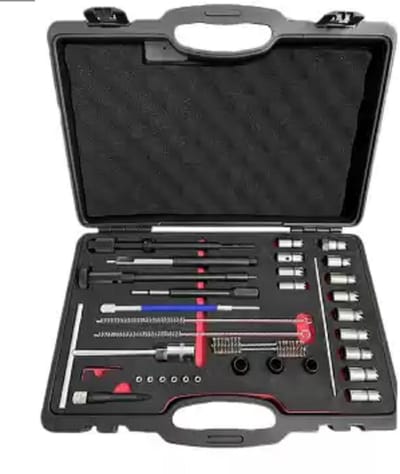 Diesel injector master set-Diesel verstuiver zitting reiniger- Mercedes, BMW, PSA, Renault, Fiat, Universeel
