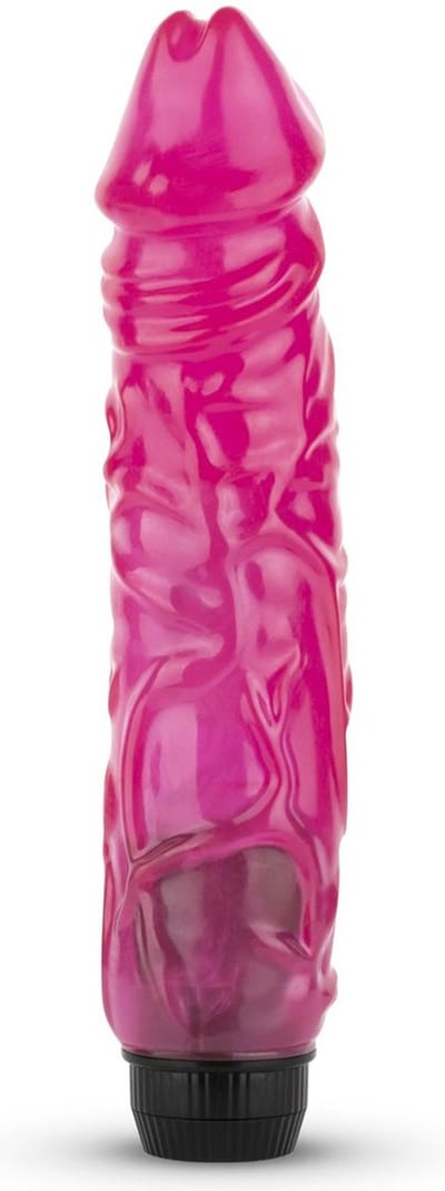 Jelly Supreme - Realistische Vibrator - Roze/Glitters