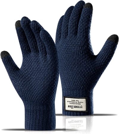 Winterhandschoenen voor dames en heren, thermisch, touchscreen, gebreid, warm, winddicht, outdoor, elastisch, uniseks, ideaal voor kouder weer en activiteiten buiten