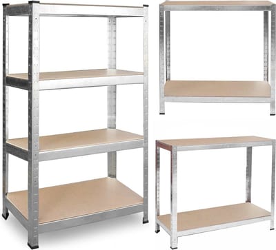 Metalen stellingkast - 180x90x40cm - grijs bruin