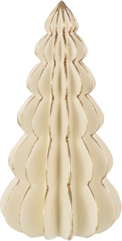 J-Line decoratie Boom Origami - polyresin - wit/goud - medium