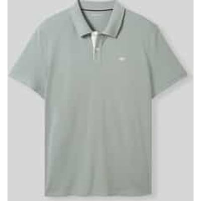 Regular fit poloshirt van katoen- en viscosemix
