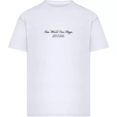 Mister Tee - One World One Stage Oversize Heren Tshirt - L - Wit