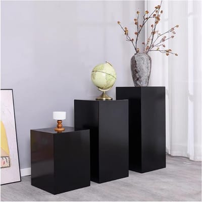 Vierkante Zuil - Kubus Display Decoratieve Doos - Decoratie Presenteren - Stabiele Hoge Dichtheid Paneel