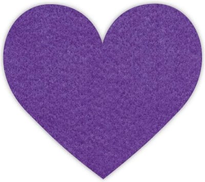 Hart vilt onderzetters - Paars - 6 stuks - ø 10 cm - Glas onderzetter - Valentijn - Cadeau - Woondecoratie - Woonkamer - Valentijn - Tafelbescherming - Onderzetters Voor Glazen - Keukenbenodigdheden - Woonaccessoires - Tafelaccessoires