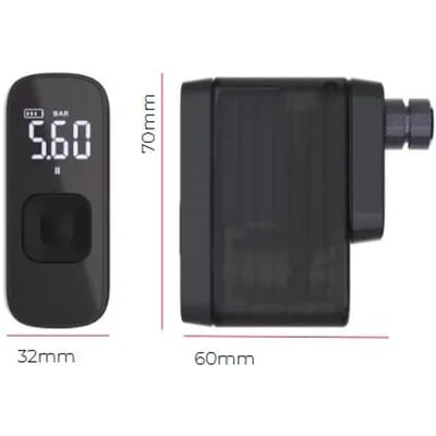 BBB Cycling BarBank Elektrische Fietspomp - 8 BAR / 120 PSI - Presets: MTB, Gravel & Racefiets - Super Compacte Bandenpomp Compressor - Fiets Cadeau - BMP-201