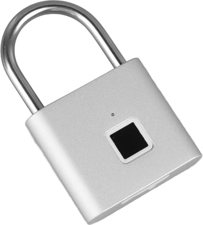 Hangslot - Vingerafdruk - 10 vingerafdrukken - oplaadbaar - incl oplaadkabel