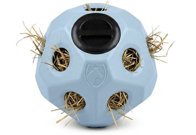 Excellent Horse Slowfeeder Paard - Hooinet Paarden - Interactief Paardenspeelgoed - Voederbal voor Paarden - 42x40x38 cm - Feed & Play Ball - Blauw