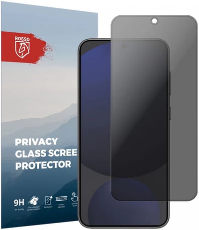 Rosso Privacy Screen Protector Geschikt voor de Samsung Galaxy S24 FE - 9H Gehard Glas - Case Friendly Tempered Glass - Eenvoudige Installatie