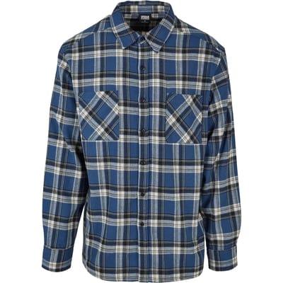 Urban Classics - Lake Check Overhemd - M - Blauw